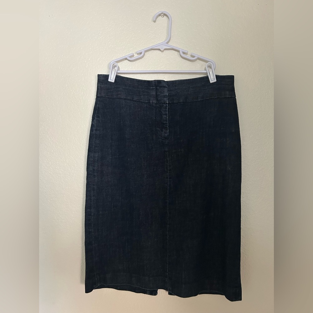 J Crew Denim Pencil Skirt with Slit